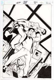 Pete Woods and Andrew Pepoy Robin #93 Cover Original Art (DC, 2001). ...