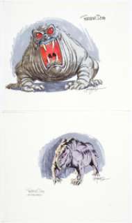 Thom Enriquez | Ghostbusters Terror Dogs Concept and Alternate Design Illustrations Original Art Group of 4 (Columbia, 1983). | Heritage