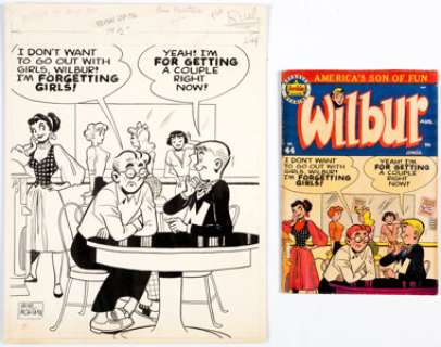 Bob Montana | Wilbur #44 Cover Original Art (Archie, 1952). | Heritage
