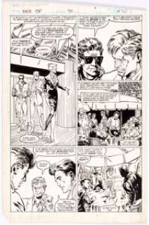 Steve Geiger, Jim Fern, Alex Saviuk, Keith Williams, and Mark Bagley, - Web of Spider-Man Issues 30, 39, and 43 and Amazing Spider-Man Story Page 6 Original Art Group of 5 (Marvel, 1987-1993).