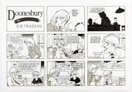 Garry Trudeau | Doonesbury Sunday Comic Strip Original Art dated 2-23-97 (Universal Press Syndicate, 1997). | Heritage