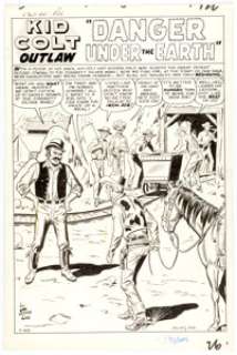 Jack Keller And Dick Ayers | Kid Colt Outlaw #94 Splash Page 1 Original Art (Marvel, 1960). | Heritage