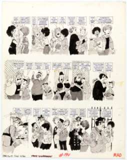 Paul Coker | MAD #194 Complete 3-Page Story "Put Your Funny Where Your Mouth Is" Original Art (EC Publ., 1977). | Heritage