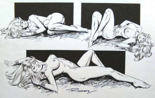 Romero, Enrique Badia | Original pin-up  - Axa Resting  - (2015) | Catawiki