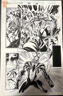 Mark Bagley Larry Mahlstedt - Amazing Spider-Man #415 Pg 22 (Marvel, 1996) Vs Sentinel