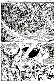 John Byrne - Fantastic Four #248 P 11 Semi-Splash (Black Bolt & the Entire Ff in Action!) 1982