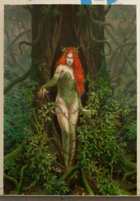 POISON IVY PAINTING - DC, BATMAN | Comix Art Studio