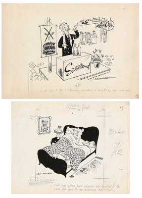 Badert | Ensemble de 2 illustrations à l’encre de Chine… | AZ auction