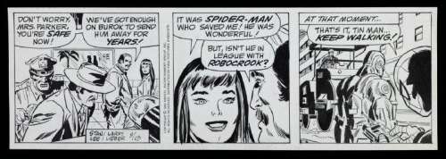 The Amazing Spider-Man Original Comic Strip Art 9-13-1990 | Goldberg Coins & Collectibles