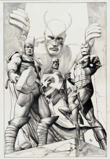 Adi Granov - Captain America: Hail Hydra #2 Cover & Giclee (Captain America, Thor, Iron Man, Giant-Man, & Wasp) 2010