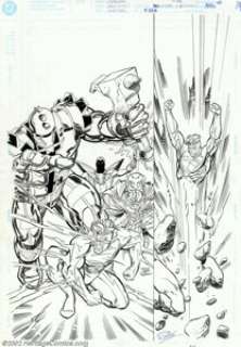 Tom Grummett and Denis Rodier - Original Cover Art for Adventures of Superman #556 (DC, 1998). From the red/blue - | Heritage