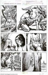 John Buscema and Ernie Chan - Original Art for Savage Sword of Conan #64, story page 9 (Marvel, 1981). Conan - | Heritage