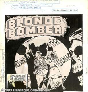 Bob Powell - Original Art for Green Hornet Comics #33, Complete 7-page Story, "Blonde Bomber" (Harvey, - | Heritage