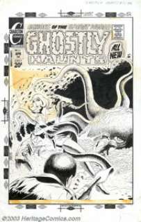 Jack Abel - Original Cover Art for Ghostly Haunts #31 (Charlton, 1973). This icky, multi-tentacled monstrosity is - | Heritage