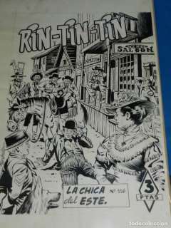 (BY1) PORTADA ORIGINAL DE BEYLOC - RIN TIN TIN - LA CHICA DEL ESTE NUM 116 , 50 X 31‘5 CM