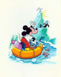 DISNEY  - Mickey accostant l‘île  - Couverture du journal de Mickey 1707 en 1985  - [...]