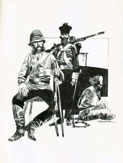 TOPPI Sergio  - Les soldats  - Superbe illustration Ã  l’encre de chine signée en [...] | Vermot et Associés