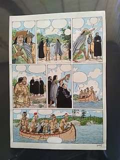 Juillard, André | Planche originale en couleur directe  - Plume aux vents T2  - L’Oiseau tonnerre  - (1996) | Catawiki