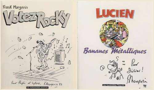 2 Dédicaces Frank Margerin Lucien Bananes Métalliq… | MDP Auction