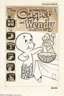 Warren Kremer- Original Cover Art for Casper and Wendy #11 (Harvey, circa 1973). Casper and Wendy ceased - | Heritage