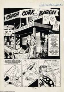 Art Gates - Speed Comics #23, Complete 6-page Story, "Singapore Ed’s Bar" Original Art (Harvey, 1942). - | Heritage