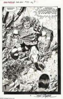 John Byrne - Sensational She-Hulk #38, page 9 Splash Page Original Art (Marvel, 1992). The testosterone is - | Heritage