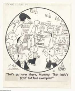 Bil Keane - Family Circus Daily Comic Strip Original Art, dated 10-22-75 (Register and Tribune Syndicate, 1975). - | Heritage