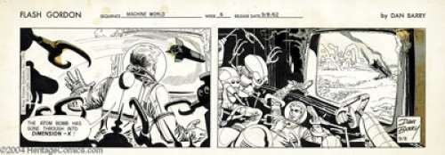 Dan Barry - Flash Gordon Daily Comic Strip Original Art, dated 9-8-62 (King Features Syndicate, 1962). Flash is - | Heritage