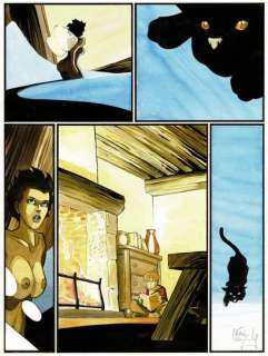 Eric Lenaerts - lot 304 - Planche originale Ã  l‘encre de chine et Ã  l‘aquarelle. Dimensions : 40,5 cm x 31 cm.