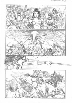 Shi - Gatecrasher #45 11"x17" Original Art by Leandro - Ed Benes Studio