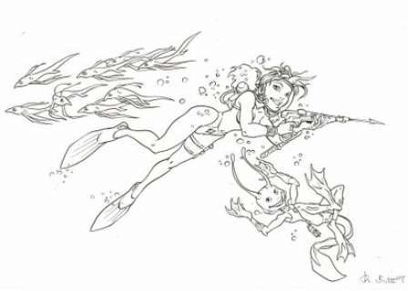 Philippe Buchet - lot 312 - Dessin original Ã  l‘encre de chine. Dimensions : 32 cm…