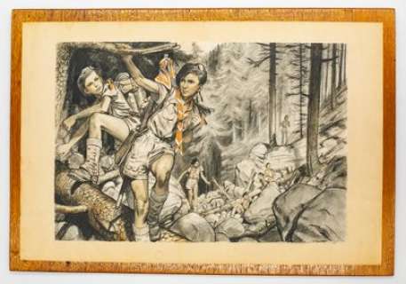 JOUBERT Pierre (1910 2002), dessin original au crayon, fusain et réhaussé Ã  la gouache, 24,5 x 36 cm… | Maison Good