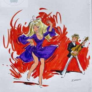 Dany/Dessin original illustrant Olivier jouant de la… | Dagoty