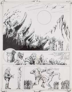 Druillet, Philippe | Vuzz Planche originale Ã  l’encre de chine n°4, signée en bas Ã  droite, encadrée… | Cornette de St Cyr