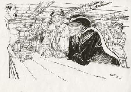 François Boucq (Né En... | Bouncer Encre de Chine sur papier pour un dessin inédit. Signé... | Tessier Sarrou