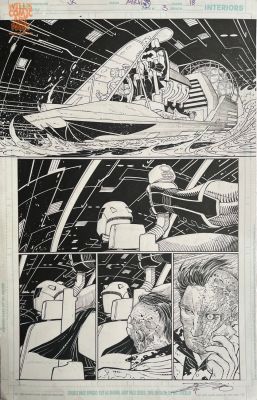 John Romita Jr. Danny Miki | All-Star Batman 3 Pg 18 (Dc, 2016) Air-Ship Or Hydrofoil | Will’s Comic Art Page