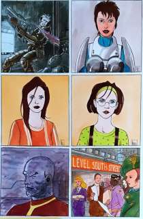 Nizzoli, Marco - 6 Original art for Nathan Never Trading Cards (6 on 1 sheet) - (ca. 1991) | Catawiki