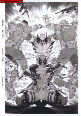 Michele Bandini | Covers / Pinups Issue Deadpool Wolverine # 9 Page Cover | Kwan Chang