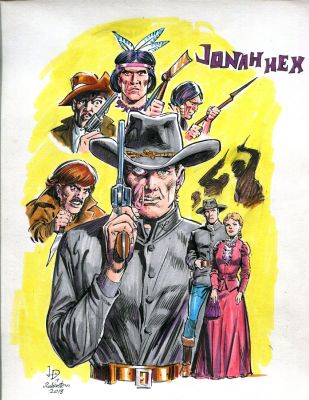 Luis Dominguez | Luis Dominguez & Rubinstein - Jonah Hex Colors - Signed | Anthony’s Comic Book Art