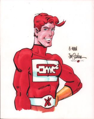 Bruce Patterson, Joe Staton | E-Man Color Commission - Signed - 1985 | Anthony’s Comic Book Art