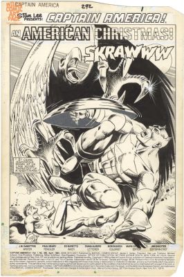 Eduardo Barreto Paul Neary | Captain America 292 Splash (Marvel, 1984) 1St App Black Crow | Will’s Comic Art Page