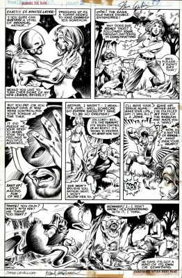 Frank Brunner Steve Leialoha | Howard the Duck #2 P 27 (Starlin Layouts! Howard & Beverly Switzler Battle the Space Turnip!) 1975 | Romitaman