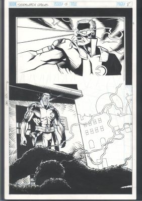 Cully Hammer | Nice Cully Hammer 2 Panel Stormwatch Page Issue Stormwatch Special # 2 Page 8 | Koch Comic Art