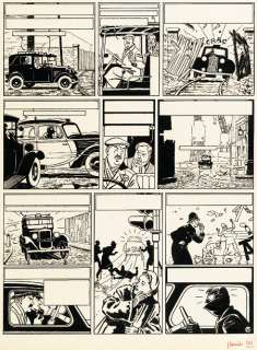 Edgar P. Jacobs - BLAKE ET MORTIMER - LA MARQUE JAUNE, ENCRE DE CHINE, 45 X 34,2 CM