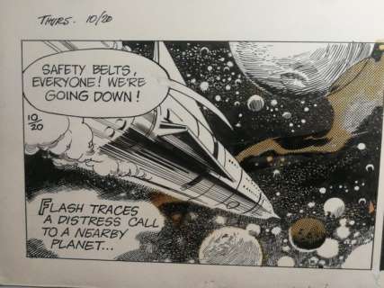 Barry, Dan - Flash Gordon  - Original Comic Art - Inked Strip - (1977) | Catawiki
