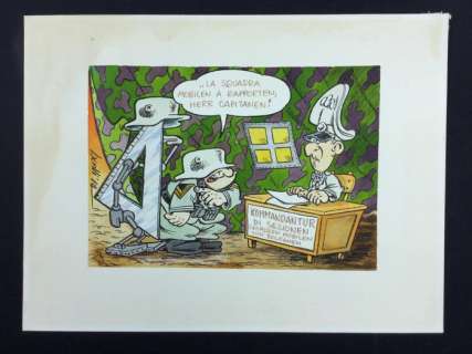 Bonvi - original illustration "Sturmtruppen - La squadra mobilen" (1984) | Catawiki