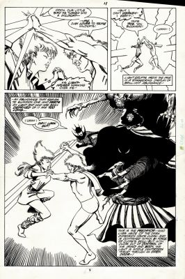 Bob Wiacek, Dan Lawlis | Strange Tales #11 P 9 Semi-Splash (Cloak Battle!) 1987 | Romitaman