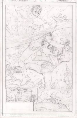 Carlos Pacheco | Occupy Avengers #2 P.2 - Underwater Splash - Signed - 2017 | Anthony’s Comic Book Art