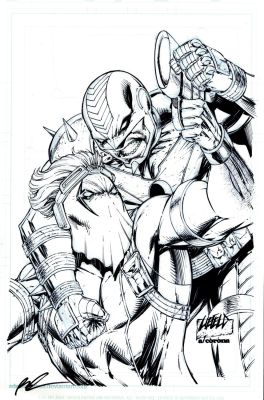 Rob Liefeld | Grifter #14 Cover (Great Battle Cover!) 2012 | Romitaman
