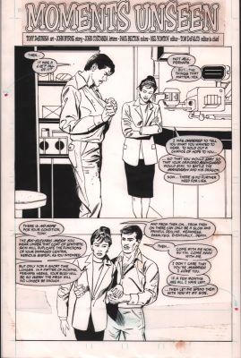 Tony Dezuniga | Iron Man #275 P.1 - ’Moments Unseen’ Title Page - 1991 | Anthony’s Comic Book Art